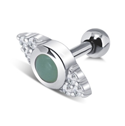 Green Aventurine CZ Ear Piercing TIP-2802